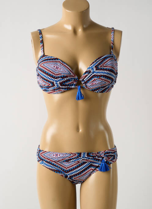 Maillot de bain 2 pièces bleu DAG ADOM pour femme