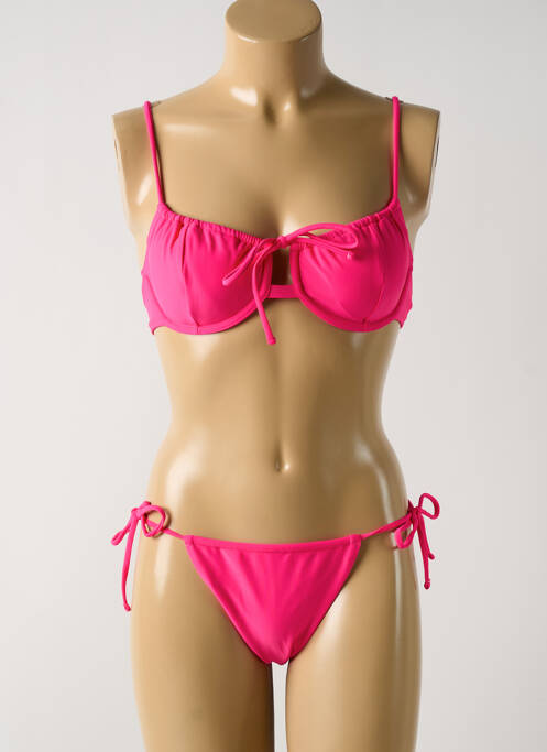 Maillot de bain 2 pièces rose DAG ADOM pour femme
