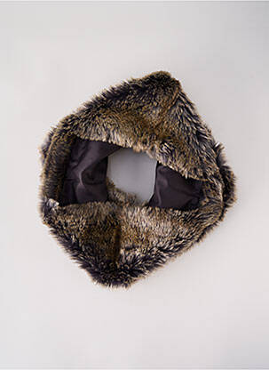 Col / tour de cou doublure gris LAUREN VIDAL femme