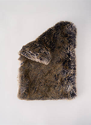 Col / tour de cou doublure gris LAUREN VIDAL femme