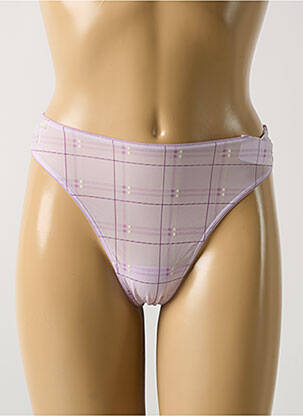 Tanga effet matière satinée violet MARIE JO femme