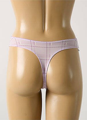 Tanga effet matière satinée violet MARIE JO femme