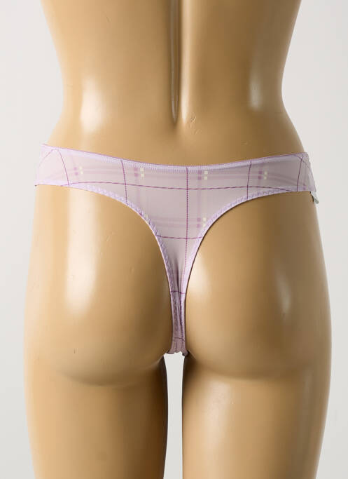 Tanga effet matière satinée violet MARIE JO femme