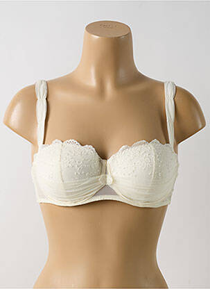 Soutien-gorge effet matière satinée haut bandeau beige AUBADE femme