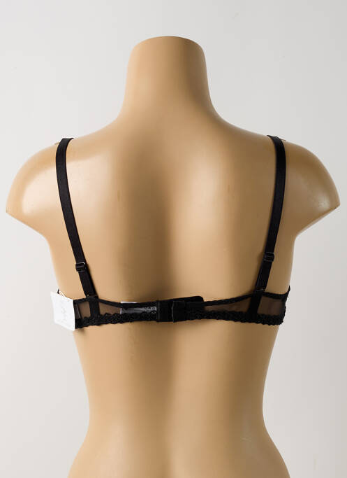 Soutien-gorge effet matière satinée haut soutien-gorge balconnet noir SECRET D'EVA femme