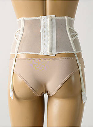 Guêpière/porte-jarretelle effet matière satinée beige AUBADE femme