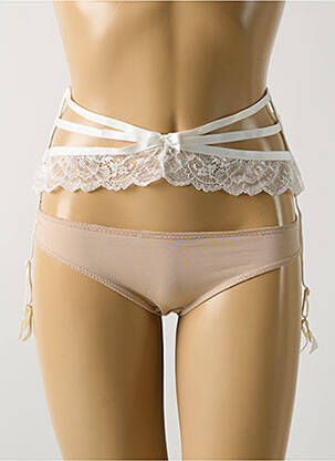 Combiné Porte-Jarretelles + String Chantal Thomass Blanc - Taille 4 - Dentelle - Occasion En Très Bon état