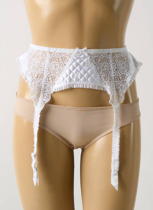 Guêpière/Porte-jarretelle blanc ANTINEA pour femme