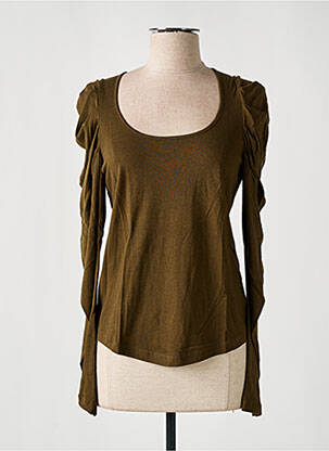 Top tissage jersey manches longues vert LE PETIT BAIGNEUR femme