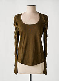 Top tissage jersey manches longues vert LE PETIT BAIGNEUR femme