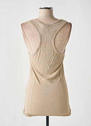 Top stretch sans manche beige LAUREN VIDAL femme