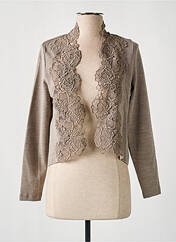 Gilet manches longues beige OSCALITO pour femme seconde vue