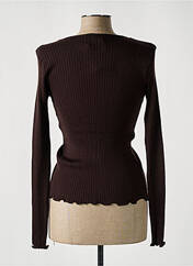 Gilet manches longues marron OSCALITO pour femme seconde vue