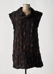 Robe mi-longue marron FLEUR DE SEL pour femme seconde vue