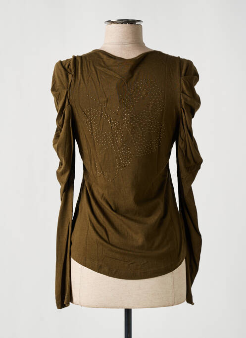 Top tissage jersey manches longues vert LE PETIT BAIGNEUR femme