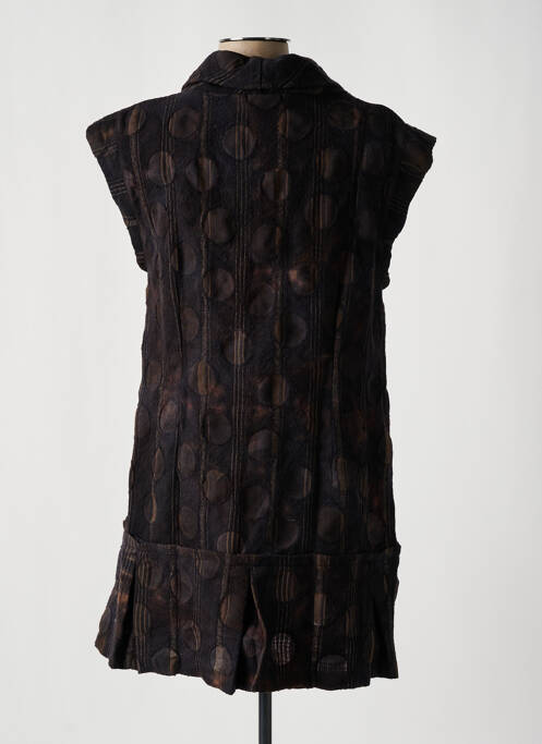 Robe mi-longue marron FLEUR DE SEL pour femme