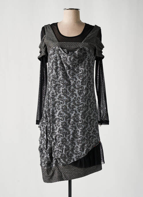 Robe mi-longue noir BAI AMOUR pour femme