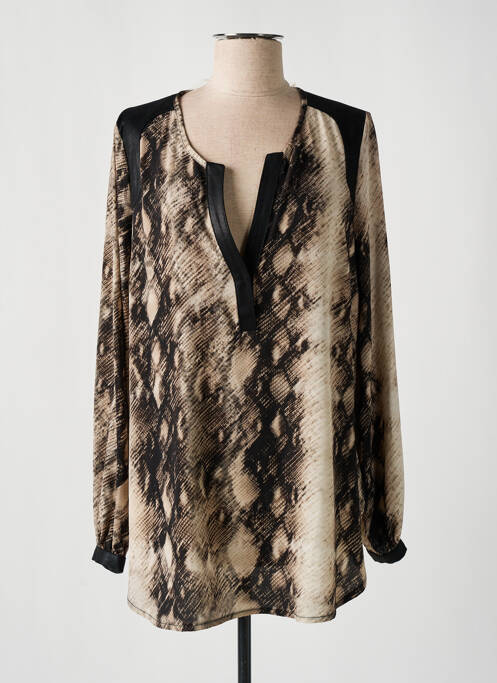 Top beige LAUREN VIDAL pour femme