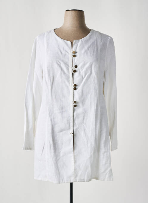 Veste casual blanc PAUSE CAFE pour femme