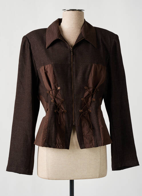 Veste casual marron UN POINT C EST TOUT pour femme