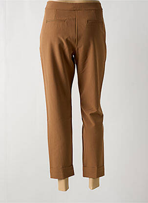 Pantalon 7/8 taille haute taille haute marron POUSSIERE D'ETOLE femme