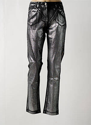 Pantalon slim tissage enduit taille normale argent POUSSIERE D'ETOLE femme