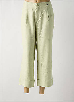 Pantalon 7/8 taille à pinces taille normale vert SURKANA femme