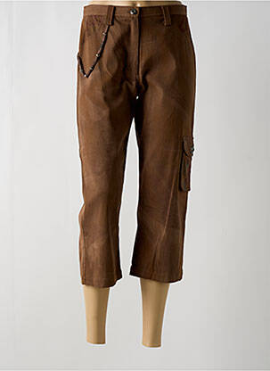 Pantacourt taille haute taille haute marron COCO MENTHE femme