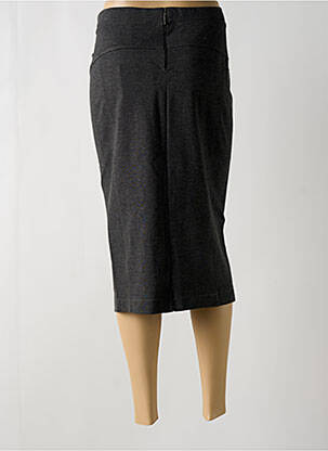 Jupe mi-longue stretch gris POUSSIERE D'ETOLE femme