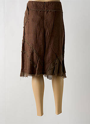 Jupe mi-longue taille normale marron UPC'T femme