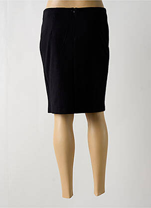 Jupe mi-longue taille à pinces noir POUSSIERE D'ETOLE femme