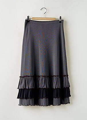 Jupe mi-longue coupe évasée gris COCO MENTHE femme