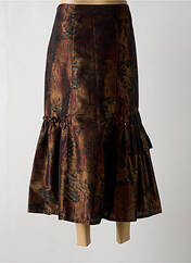 Jupe longue marron UN POINT C EST TOUT pour femme seconde vue