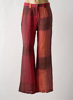 Pantalon droit rouge UN POINT C EST TOUT pour femme