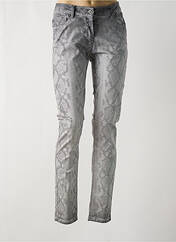 Pantalon slim gris LAUREN VIDAL pour femme seconde vue