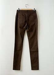 Pantalon slim marron FLEUR DE SEL pour femme seconde vue