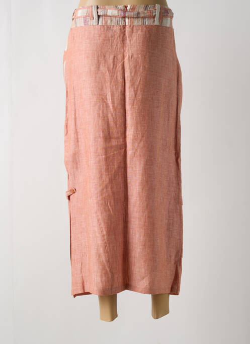 Jupe longue orange UN POINT C EST TOUT pour femme