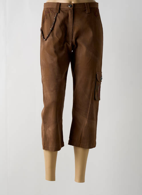 Pantacourt marron COCO MENTHE pour femme