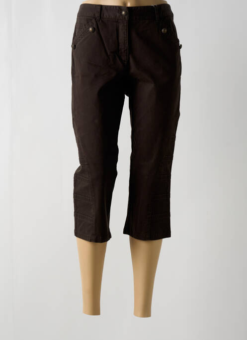 Pantacourt marron FLEUR DE SEL pour femme