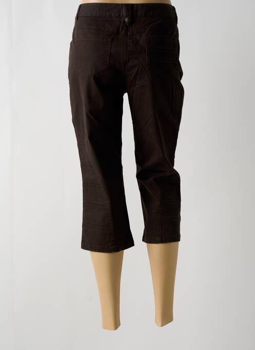 Pantacourt marron FLEUR DE SEL pour femme