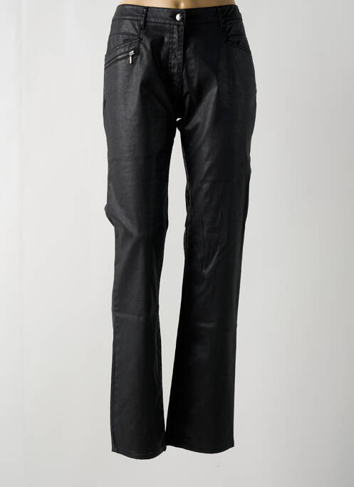 Pantalon droit noir FLEUR DE SEL pour femme