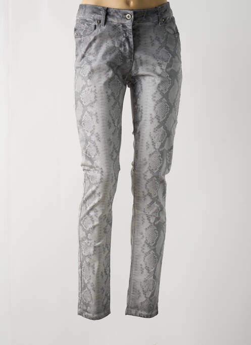 Pantalon slim gris LAUREN VIDAL pour femme