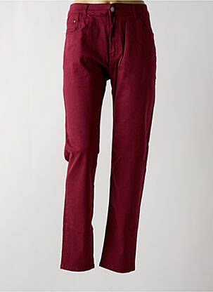 Jeans coupe slim stretch taille normale rouge VOGGO homme