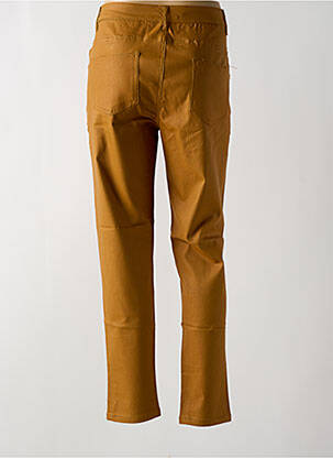 Pantalon slim tissage enduit taille normale jaune LUIZACCO femme
