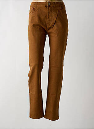 Jeans coupe slim stretch taille normale jaune VOGGO homme