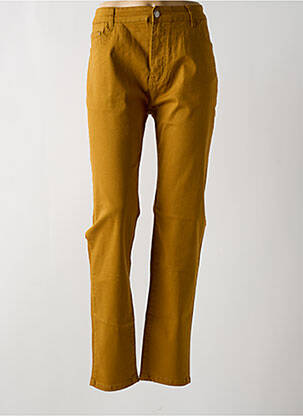 Jeans coupe slim stretch taille normale jaune clair VOGGO homme