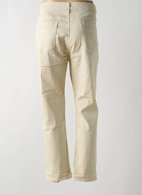 Jeans coupe slim beige VOGGO pour homme