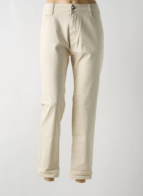 Pantalon slim beige VOGGO pour femme