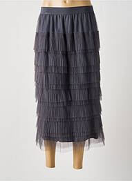 Jupe longue taille haute gris MAJOLICA femme