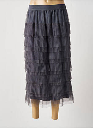 Jupe longue taille haute gris MAJOLICA femme